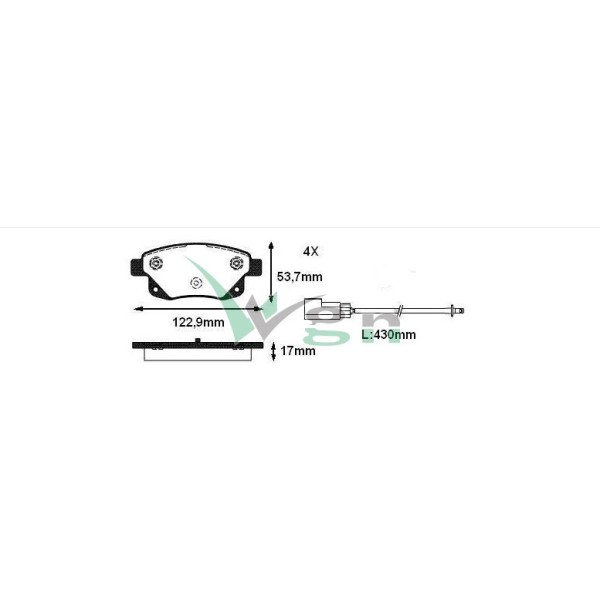 WGN Fren Balata Fisli Arka Ford Transit (V347) 2.2 TDCI 18.80mm 2006-2014 6c11 2m008 AF - Kod WBP-FD004 - OEM 1371454