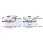 WGN Fren Balata Ikazli ON Opel Corsa E 1.4 14 Jant 17.20mm 2014 - Kod WBP-OP032 - OEM 1605280