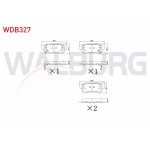 WALBURG Fren Balata Arka Ikazli Hyundai Getz 1.3i 2002-2008 / 1.4i 2002-2008 / 1.5 CRDI 2002-2008 / Hyundai Sonata IV 2.0i 2001-2004 / Hyundai Tucson 2.0 CRDI 2004-2010 / Kia Sportage - Kod WDB327