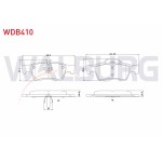 WALBURG Fren Balata Arka E Serisi (W211) E 320 CDI 2002-2008 / (W211) E 280 CDI 2002-2008 / (W211) E 200 2002-2008 / (W211) E 220 CDI (C218) Cls 250 - Kod WDB410 - OEM A0054207920