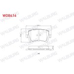 WALBURG Fren Balata Arka Volkswagen Golf V 1.4 TSI 2003-2009 / Volkswagen Caddy Iii 2.0 SDI 2004-2015 / Volkswagen Jetta Iii 1.6 FSI 2005-2010 / Volkswagen Tiguan 1.4 TSI 2016- / Volkswagen Passat - Kod WDB416 - OEM 1K0698451