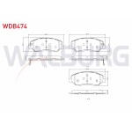 WALBURG Fren Balata ON Ikazli Kia Sorento II 2.0 2.2 2009-2015 / Hyundai Santa FE II 2.0 2.2 CRDI 2006-2012 / Hyundai Santa FE Iii 2.0 2012- / Genesis 2008-2014 / Ssang - Kod WDB474 - OEM 48130341A0