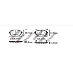 WALBURG Fren Balata ON Ford Fiesta VI 1.25i 15.30mm 2008-2012 ME8V5J 2k021 AB - Kod WDB506 - OEM 1550219