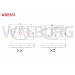WALBURG Arka Fren Balatası - F10-f10 Lci-f18-f18 F25-x4 F26 10-19 - Kod WDB555 - OEM 34216862202