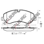 WALBURG Fren Balata Fisli ON Ford Tourneo Ford Custom (V362) 2.2 TDCI 17mm 2012 - Kod WDB560 - OEM 1763915