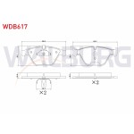WALBURG Ön Fren Balatası - E90-e90 Lci-e91-e91 Lci-e92-e92 Lci-e93-e93 Lci-x1 E84 05-11 - Kod WDB617 - OEM 34116780711