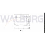 WALBURG Fren Balata ON Mercedes-benz C Serisi (W205) C 200 Bluetec 2014- / (W205) C 220 Bluetec 2014- / (W205) C 250 Bluetec 2014 - Kod WDB669 - OEM A0084201720