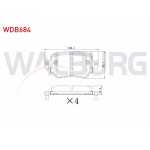 WALBURG Fren Balata Arka Ikazli Volkswagen Caddy IV 1.6 Audi TDI 2015- / Seat Leon (5F) 1.8 TSI 2012- / 2.0 Audi TDI 2012- / Seat Leon Cupra 2.0 Audi TDI 2006- / Skoda Octavia (5e3) - Kod WDB684 - OEM 2K5698451A
