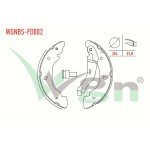WAGEN Fren Pabuc Balata Arka Ford Transit (FA_ _) 2.0 DI V184 15 Jant Onden Cekis Yapistirma Levyeli, 8 Mm 2000-2006 1c1j 2200 AA - Kod WGNBS-FD002 - OEM 1227045