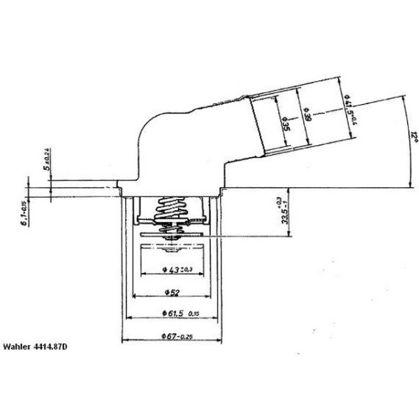 WAHLER Termostat - 203 111 - Kod WHL4414.87D - OEM A1112001715