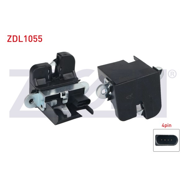ZEGEN Bagaj Kilidi 4 Pin Volkswagen Golf V - Volkswagen Touran 2003-2010 - Kod ZDL1055 - OEM 5K0827505A