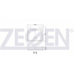 ZEGEN Fren Balata ON Mercedes-benz 200 (W115) 2.0 1968-1973 / Mercedes-benz (W115) 2.3 1968-1973 - Kod ZEG002-00 - OEM A0005863142