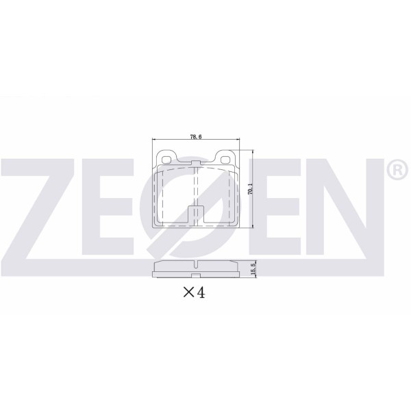 ZEGEN Fren Balata ON Mercedes-benz 200 (W115) 2.0 1968-1973 / Mercedes-benz (W115) 2.3 1968-1973 - Kod ZEG002-00 - OEM A0005863142