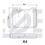 ZEGEN Fren Balata ON Mercedes-benz 200 (W123) 2.3 1977-1985 / Mercedes-benz 200 (W123) 2.4 D 1977-1985 - Kod ZEG010-40 - OEM A0014209920