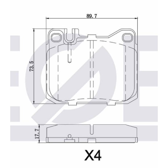 ZEGEN Fren Balata ON Mercedes-benz 200 (W123) 2.3 1977-1985 / Mercedes-benz 200 (W123) 2.4 D 1977-1985 - Kod ZEG010-40 - OEM A0014209920 ürün görseli