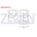 ZEGEN Fren Balata Arka Ikazli Hyundai Santa FE (CM) 2.2 CRDI 2006-2012 / Hyundai Santa FE (CM) 2.7i V6 2006-2012 / Ssangyong Kyron 2.0 Xdi 4wd 2005-2011 / Rodius I - Kod ZEG1063-02 - OEM 48413091A0