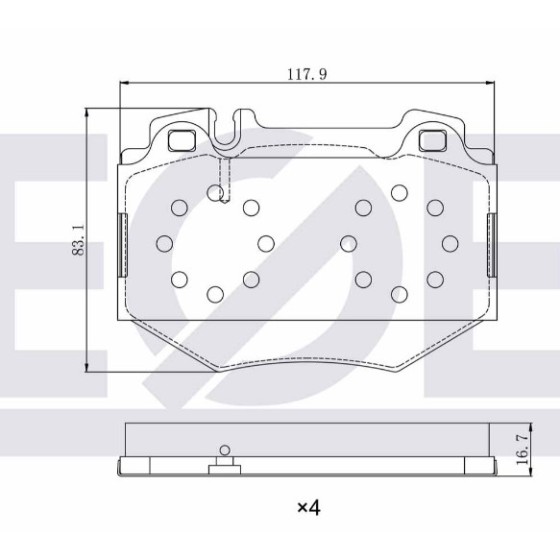 ZEGEN Fren Balata ON Ikazli Mercedes-benz S Serisi (W220) S 500 1998-2005 / Mercedes-benz S Serisi (W220) S 600 1998-2005 - Kod ZEG1065-00 - OEM A0034206120 ürün görseli
