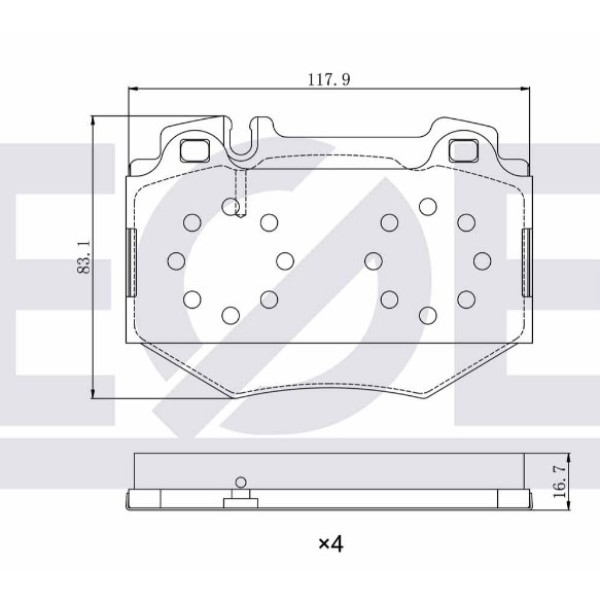 ZEGEN Fren Balata ON Ikazli Mercedes-benz S Serisi (W220) S 500 1998-2005 / Mercedes-benz S Serisi (W220) S 600 1998-2005 - Kod ZEG1065-00 - OEM A0034206120