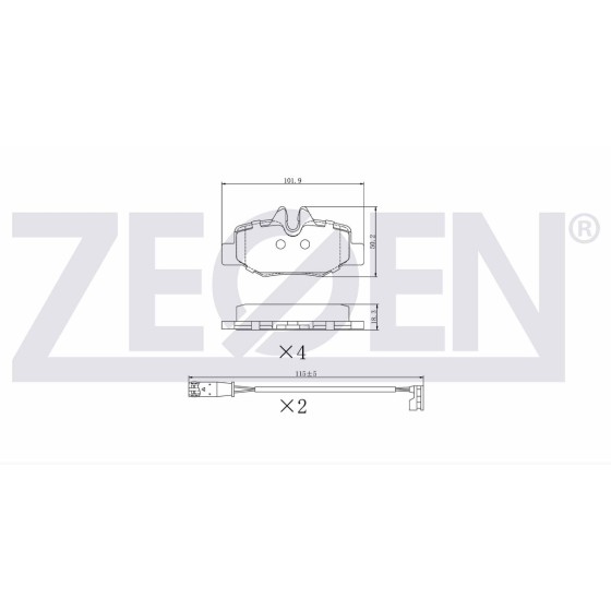 ZEGEN Arka Fren Balatası - Fisli Mercedes-benz Vito (W639)115 CDI 2003-2014 / Vito (W639) 110 CDI 2003-2014 / Mercedes-benz Viano (W639) 2.2 CDI 2003-2014 / Mercedes-benz Viano (W639) 2.0 CDI - Kod ZEG1110-02 - OEM A0014211010 ürün görseli