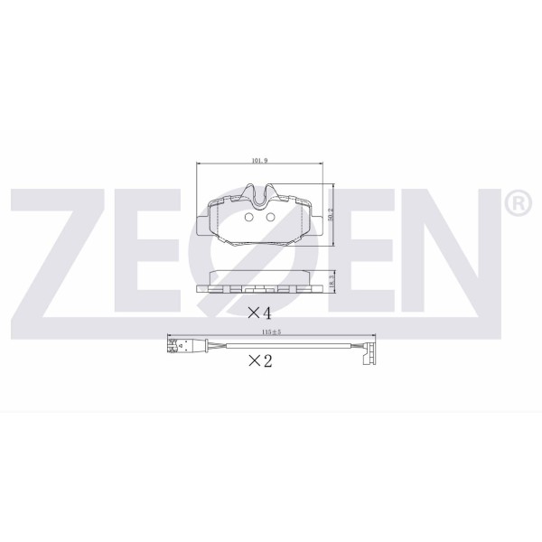 ZEGEN Arka Fren Balatası - Fisli Mercedes-benz Vito (W639)115 CDI 2003-2014 / Vito (W639) 110 CDI 2003-2014 / Mercedes-benz Viano (W639) 2.2 CDI 2003-2014 / Mercedes-benz Viano (W639) 2.0 CDI - Kod ZEG1110-02 - OEM A0014211010