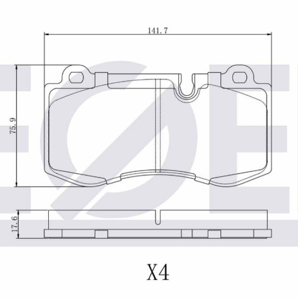 ZEGEN Fren Balata ON Mercedes-benz S Serisi (W221) S 320 CDI 2005-2013 / Mercedes-benz S Serisi (W221) S 350 2005-2013 - Kod ZEG1202-00 - OEM A0054207820