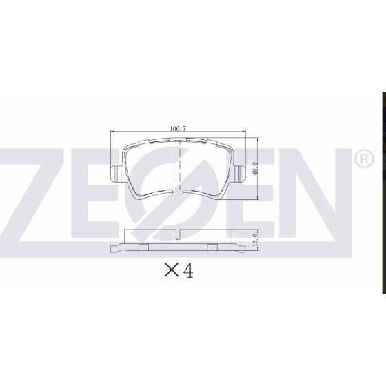 ZEGEN Fren Balata Arka L.rover Evoque 2.0 4X4 2011- / Evoque 2.2 4X4 2011 - Kod ZEG1236-00 - OEM LR043285 ürün görseli