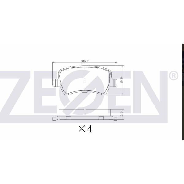 ZEGEN Fren Balata Arka L.rover Evoque 2.0 4X4 2011- / Evoque 2.2 4X4 2011 - Kod ZEG1236-00 - OEM LR043285