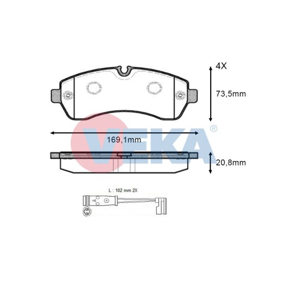 ZEGEN Ön Fren Balatası - Mercedes-benz Sprinter Jumbo Teker Çift Teker 2006> Crafter 2006> - Kod ZEG1243-00 - OEM A0044206820 ürün görseli