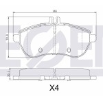 ZEGEN Fren Balata ON Ikazli Mercedes-benz C Serisi (W204) C 180 2007-2014 / C 200 CDI 2007-2014 / C 200 2007-2014 / C 220 CDI 2007-2014 / C Serisi (S204) C 200 CDI 2 - Kod ZEG1301-00 - OEM A0054200820