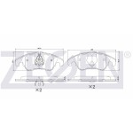 ZEGEN Ön Fren Balatası - A5 (8t3) 3.0 Audi TDI 2007-2017 / 3.2 FSI 2007-2017 / 2.0 Audi TFSI 2007-2017 / Q5 2.0 Audi TFSI 2008- / 2.0 Audi TDI 2008- / A5 (8t3) 1.8 - Kod ZEG1304-10 - OEM 8K0698151L