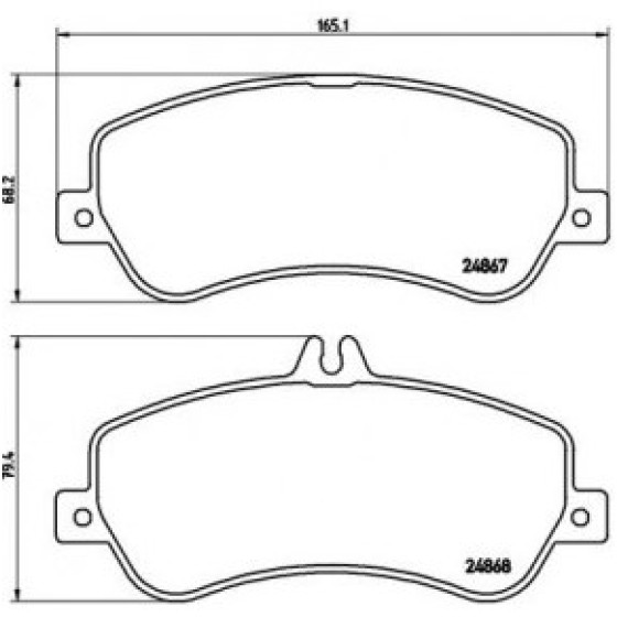 ZEGEN Fren Balata ON Mercedes-benz Glk Serisi (X204) 250 CDI 2008- / 300 2008- / 350 2008- / 200 CDI 2008- / 320 CDI 2008 - Kod ZEG1377-00 - OEM A0054206320 ürün görseli
