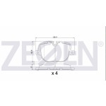 ZEGEN Fren Balata Arka Land Rover Discovery IV (LA) 3.0 TD 4X4 2010- / Range Rover IV (LG) 3.0 TD 4X4 2012- / Range Rover IV (LG) 5.0 V8 4X4 2012- LR - Kod ZEG1408-01 - OEM LR134882