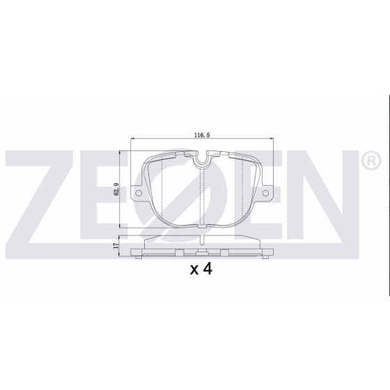 ZEGEN Fren Balata Arka Land Rover Discovery IV (LA) 3.0 TD 4X4 2010- / Range Rover IV (LG) 3.0 TD 4X4 2012- / Range Rover IV (LG) 5.0 V8 4X4 2012- LR - Kod ZEG1408-01 - OEM LR134882 ürün görseli