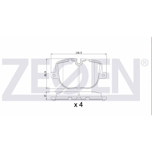 ZEGEN Fren Balata Arka Land Rover Discovery IV (LA) 3.0 TD 4X4 2010- / Range Rover IV (LG) 3.0 TD 4X4 2012- / Range Rover IV (LG) 5.0 V8 4X4 2012- LR - Kod ZEG1408-01 - OEM LR134882