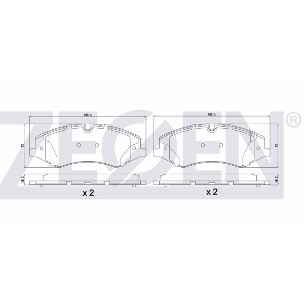 ZEGEN Fren Balata ON Land Rover Discovery IV (LA) 3.0 TD 4X4 2010 - Kod ZEG1409-01 - OEM LR026220