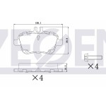 ZEGEN Fren Balata Arka Ikazli Mercedes-benz A Serisi (W169) A 170 CDI 2004-2012 / A 200 2004-2012 / A 160 CDI 2004-2012 / B Serisi (Mercedes-benz W246) B 160 2011- / Mercedes-benz Gla Serisi - Kod ZEG1477-00 - OEM A0074209620