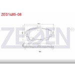 ZEGEN Fren Balata ON Mercedes-benz A Serisi (W176) A 200 2012- / A 180 2012- / B Serisi (Mercedes-benz W246) B 160 2011- / B 180 2011- / Mercedes-benz Gla Serisi (X156) Mercedes-benz Gla 200 - Kod ZEG1485-08 - OEM A0064204620
