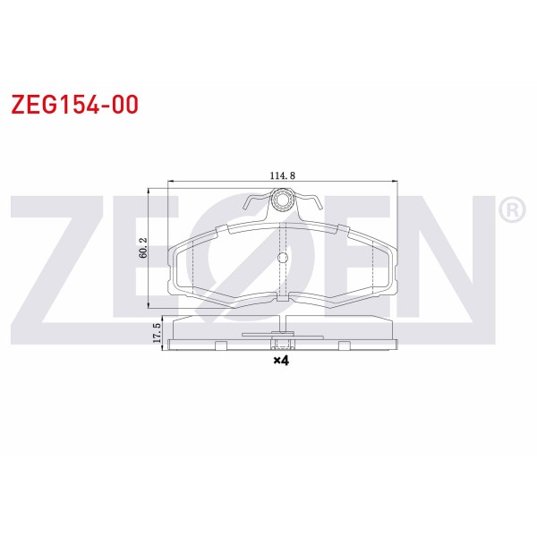 ZEGEN Fren Balata ON Skoda Favorit 136 1.3 1989-1994 / Forman 1.3 1990-1994 / Favorit Pick UP 1.3 1992-1997 / Ford Sierra (Gbc) 1.6 1982-1987 - Kod ZEG154-00 - OEM