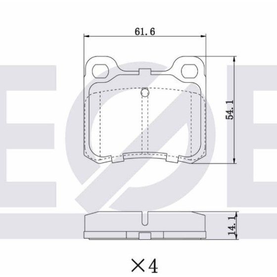 ZEGEN Fren Balata Arka Mercedes-benz 190 (W201) 2.0 1982-1993 / 190 (W201) D 2.5 1982-1993 - Kod ZEG157-00 - OEM A4604200120 ürün görseli