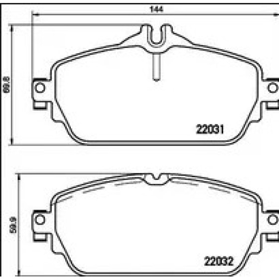 ZEGEN Fren Balata ON Mercedes-benz C Serisi (W205) C 180 2014- / C Serisi (W205) C 180 Bluetec 2014 - Kod ZEG1592-08 - OEM A0084203620 ürün görseli