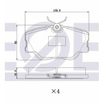 ZEGEN Fren Balata ON Mercedes-benz E Serisi (W124) E 200 D 1993-1995 / E Serisi (W124) E 200 1993-1995 / E Serisi (W124) E 250 D 1993-1995 - Kod ZEG189-00 - OEM A0014200720