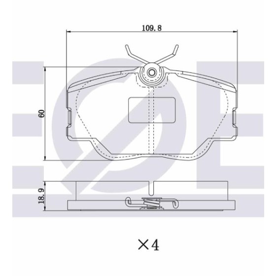 ZEGEN Fren Balata ON Mercedes-benz E Serisi (W124) E 200 D 1993-1995 / E Serisi (W124) E 200 1993-1995 / E Serisi (W124) E 250 D 1993-1995 - Kod ZEG189-00 - OEM A0014200720 ürün görseli