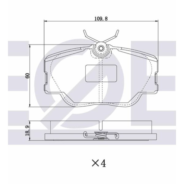 ZEGEN Fren Balata ON Mercedes-benz E Serisi (W124) E 200 D 1993-1995 / E Serisi (W124) E 200 1993-1995 / E Serisi (W124) E 250 D 1993-1995 - Kod ZEG189-00 - OEM A0014200720