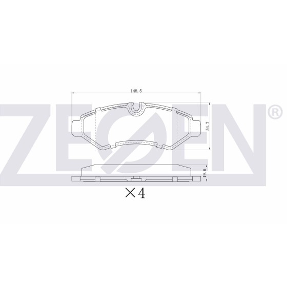 ZEGEN Arka Fren Balatası - Mercedes-benz Sprinter 3.5 T(907)tek Teker 316 CDI 2018-(907)414 CDI 2018- Tek Teker - Kod ZEG1928-00 - OEM A9104235600 ürün görseli