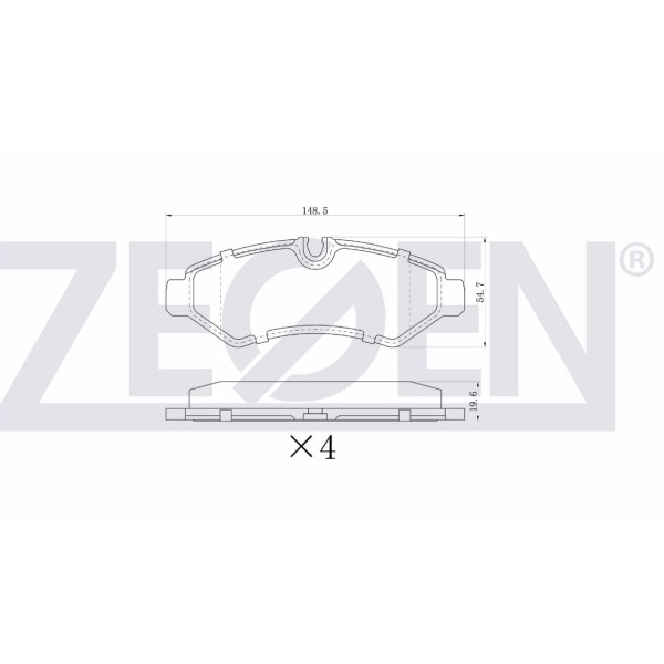 ZEGEN Arka Fren Balatası - Mercedes-benz Sprinter 3.5 T(907)tek Teker 316 CDI 2018-(907)414 CDI 2018- Tek Teker - Kod ZEG1928-00 - OEM A9104235600