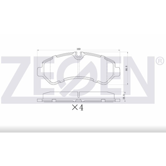 ZEGEN Arka Fren Balatası - Merc Mercedes-benz Sprinter Yeni Model 5T (907) 516 CDI - 519 CDI 2018- Cift Teker - Kod ZEG1929-00 - OEM A9074231800 ürün görseli