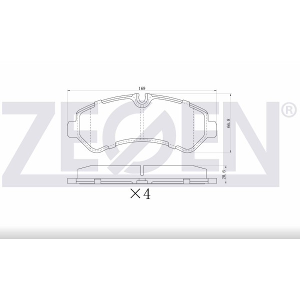 ZEGEN Arka Fren Balatası - Merc Mercedes-benz Sprinter Yeni Model 5T (907) 516 CDI - 519 CDI 2018- Cift Teker - Kod ZEG1929-00 - OEM A9074231800