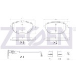 ZEGEN Ön Fren Balatası - Fren Balatasi ON Fisli Volkswagen T6-t7 - Volkswagen Transporter VI 2.0 Audi TDI 2018 - Kod ZEG1934-00 - OEM 7LA698151