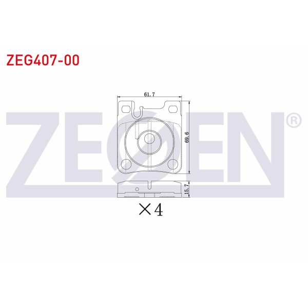ZEGEN Fren Balata Arka Mercedes-benz C Serisi (W202) C 250 TD 1993-2000 / S Class (W140) 3.2 1991-1998 - Kod ZEG407-00 - OEM A0024200520