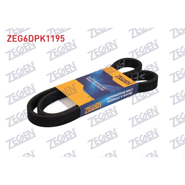 ZEGEN Motor Kayışı - Kanalli V Kayişi Şarj Kayişi Golf4-volkswagen Bora-a3-seat Toledo-t5 Akl-axb 1, 6-1, 9 Audi TDI 97-10 - Kod ZEG6DPK1195 - OEM 06A260849C